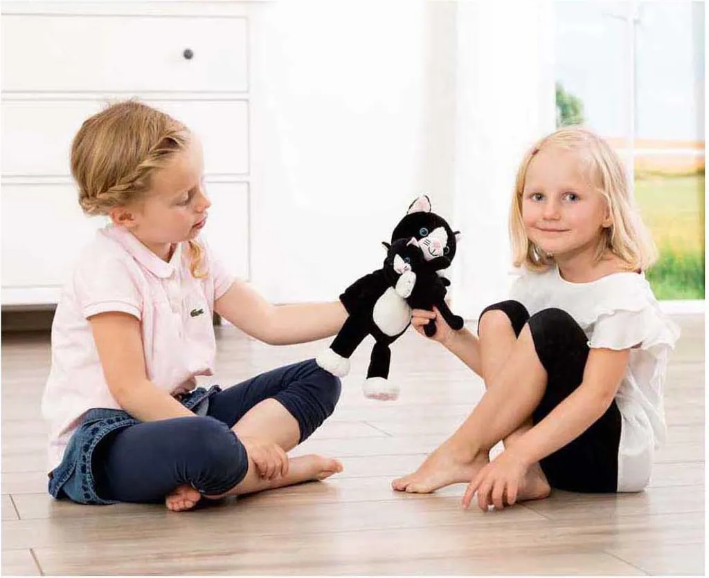 Marionnette à main Chat pour éveil sensoriel et langage en maternelle - 3