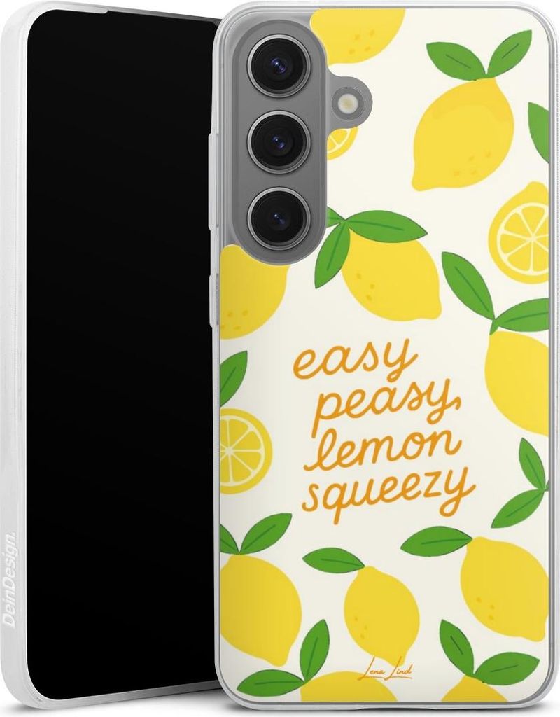 DeinDesign Slim Hülle für Samsung Galaxy S25 Silikon Case Ultra Dünn Handyhülle Statement Zitrone Spruch