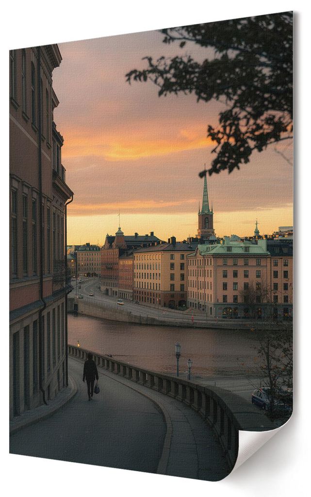 Eine städtische Ecke- Kunstdruck A2 (42x59 cm) - Klassisch, Modern- Wandbild für Wohnzimmer Schlafzimmer & Flur, Modernes Poster Wanddeko, Ungerahmt