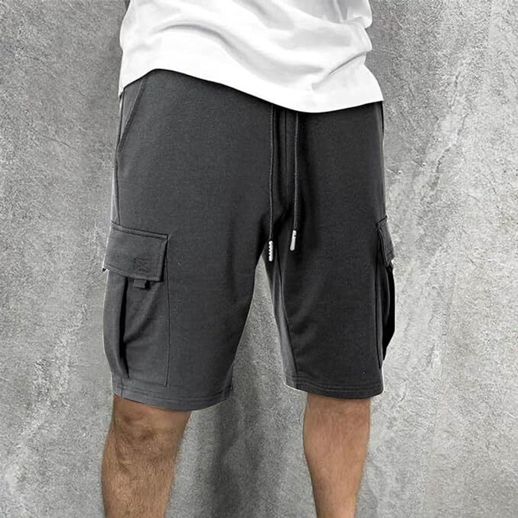 Herren Shorts Sommer - Leichte Sporthose Mit Taschen & Kordelzug | Bequeme Freizeithose Für Sport & Alltag