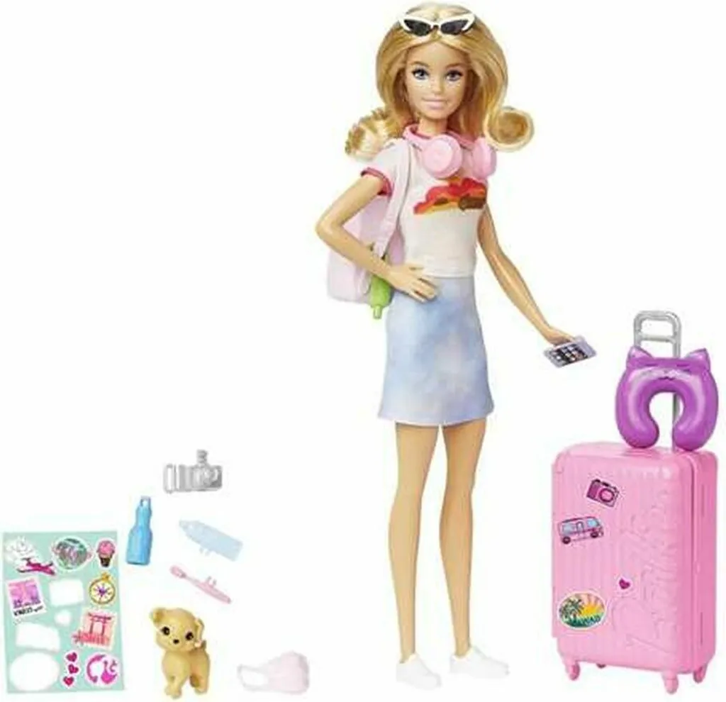 Coffret Bébé Barbie HJY18 Poupée Articulée pour Apprendre à S'occuper