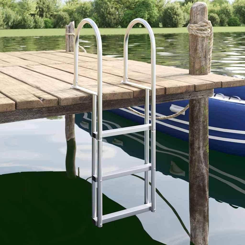 Best Möbel Dockleiter Silber 45 x 11.5 x 134 cm Aluminium - Bootsleitern 1parcel CHY36382