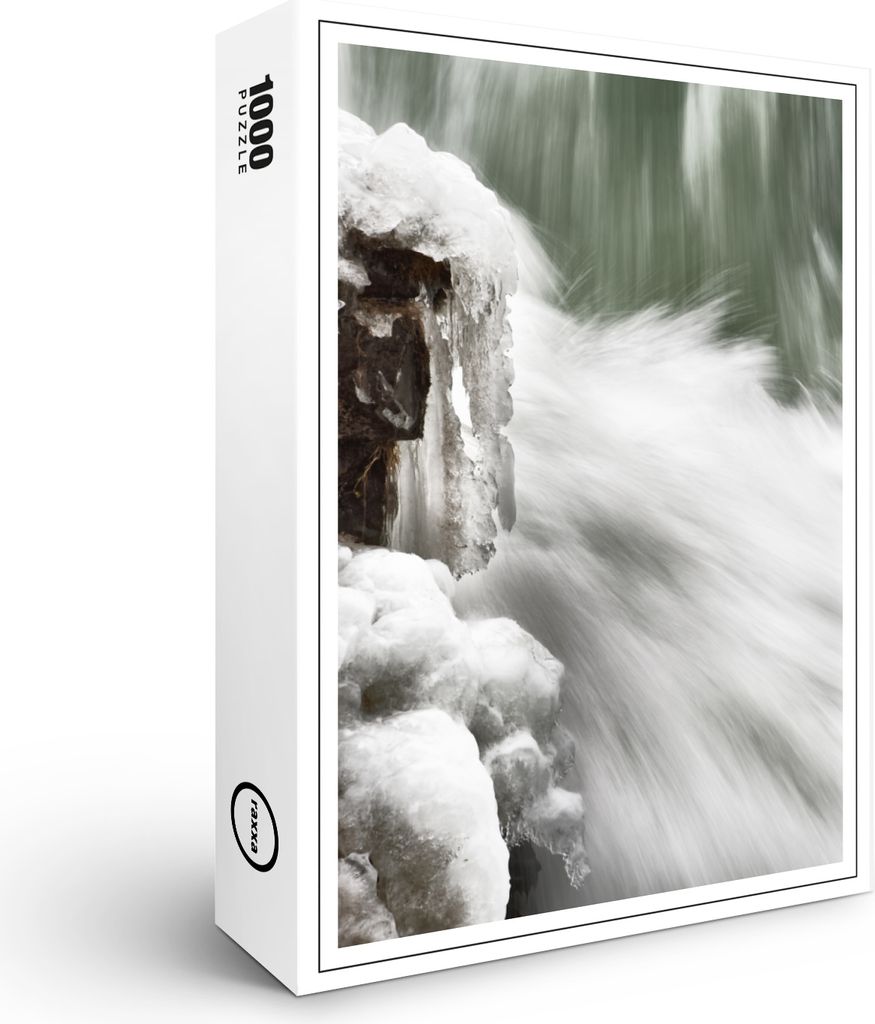 raxxa Premium-Puzzle "Wasserfall mit Eis", 1000 Teile