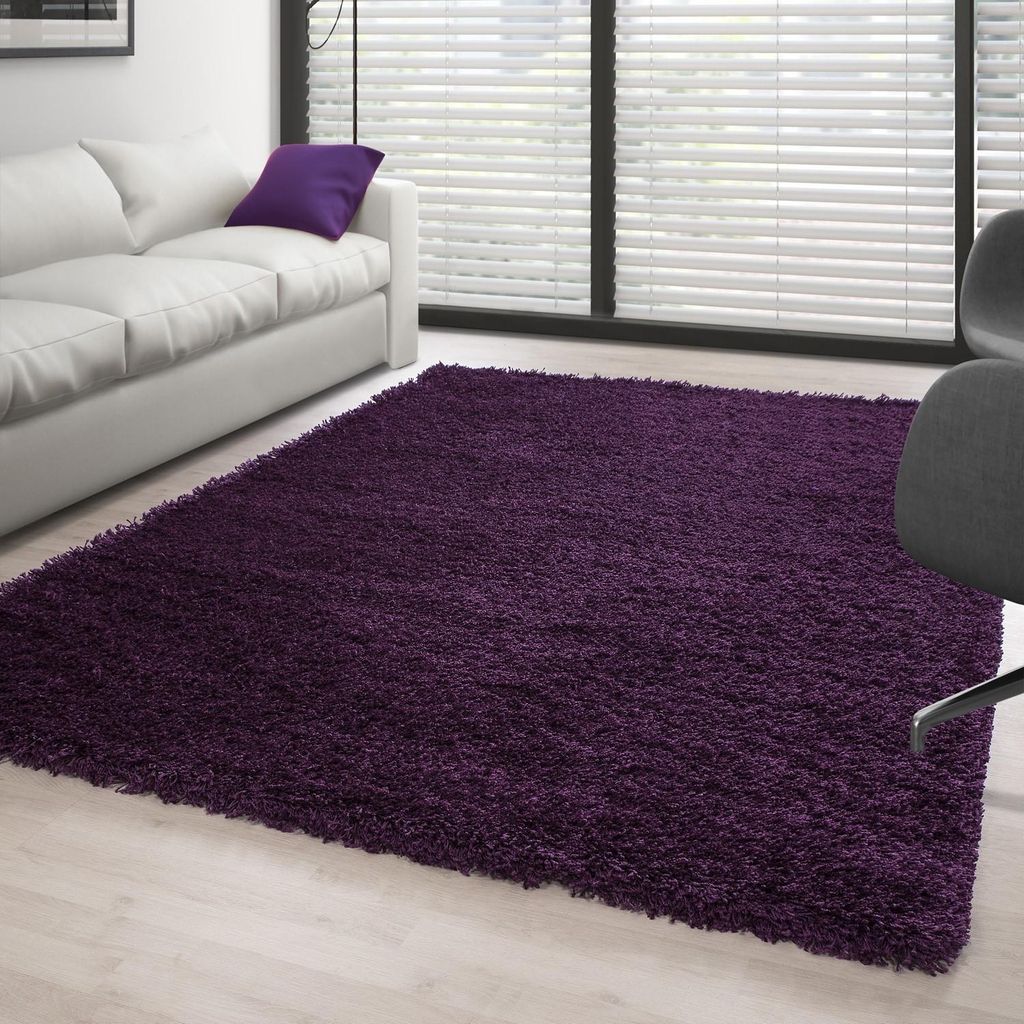 Ayyildiz Hoogpolig tapijt Paars 140x200 cm Shaggy Productafbeelding 
