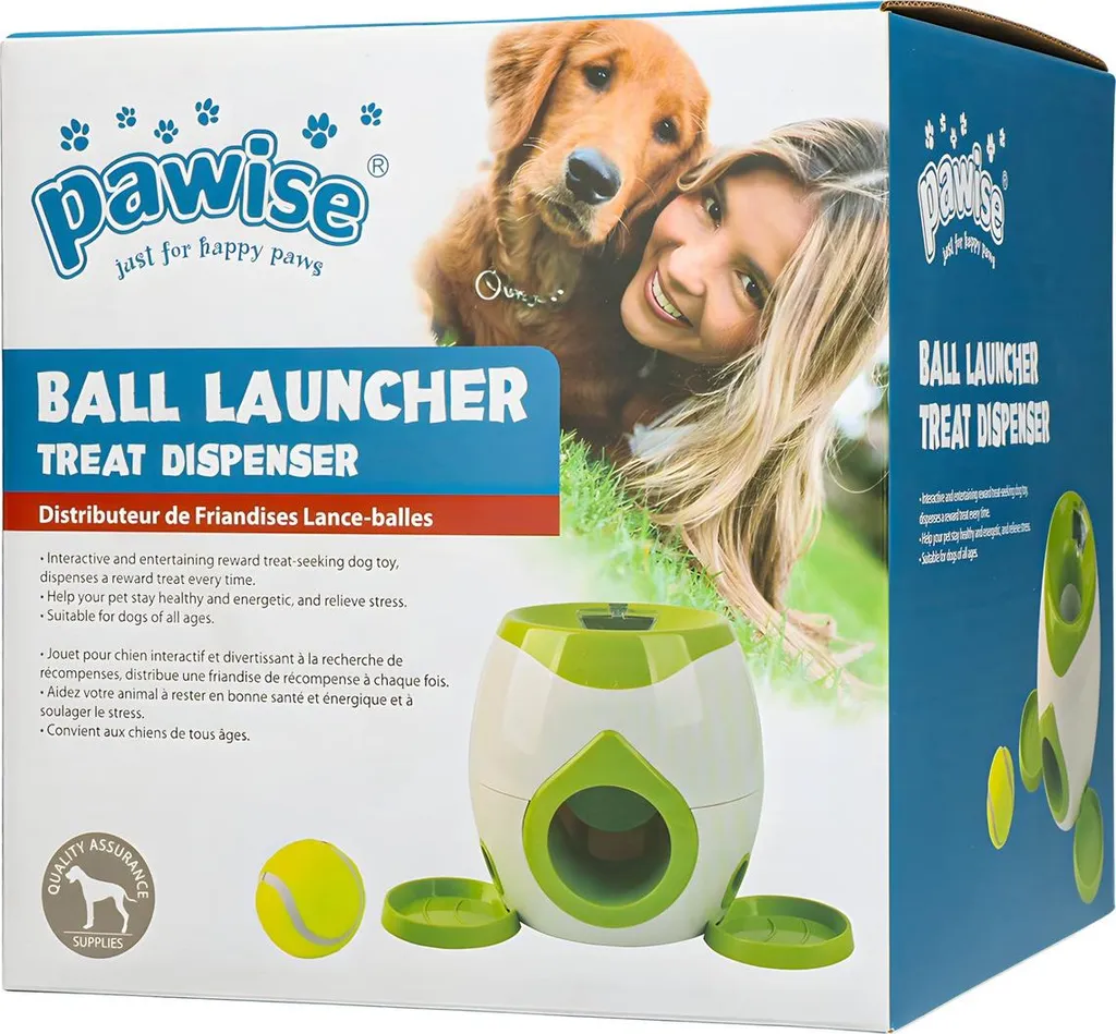 Pawise Lanciapalline con Dispenser Croccantini: Gioco e Premio per Cani