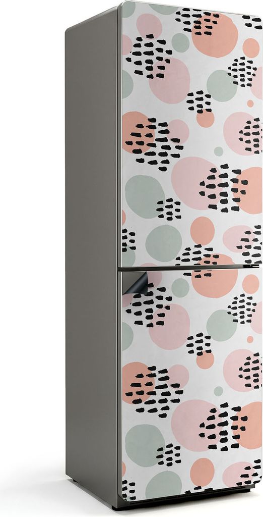 Abstrakte Formen und Flecken – Magnetische Kühlschrank Abdeckung – Dekorfolie magnetisch Küche – Kühlschrank Magnet Deko – selbstklebend...