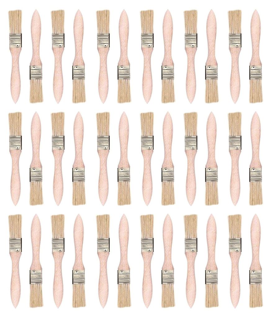 36 Pinsel (24 mm) und Späne für Farben, Lacke, Klebstoffe und mehr