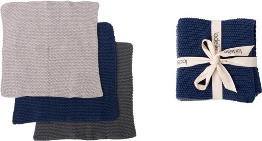 Strapazierfähige Geschirrtücher, 3er-Set, Navy - Ladelle | Eco Knitted