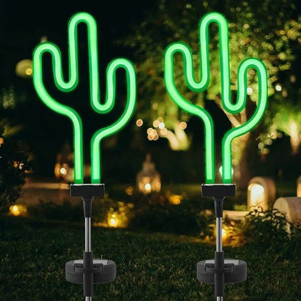 Kit néon cactus extérieur x2 éclairage LED décoratif pour votre jardin