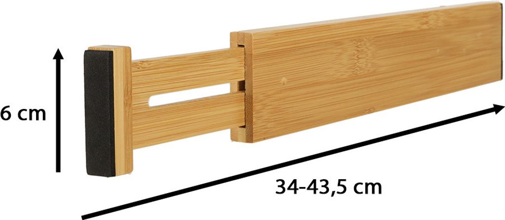 Organizér do zásuvky nastavitelný bambusový oddělovač Obrázek produktu 5