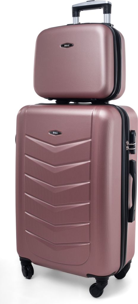 Merax 5-teiliges ABS-Hartschalen-Kofferset - Spinner Koffer Set In Elfenbein Und Braun