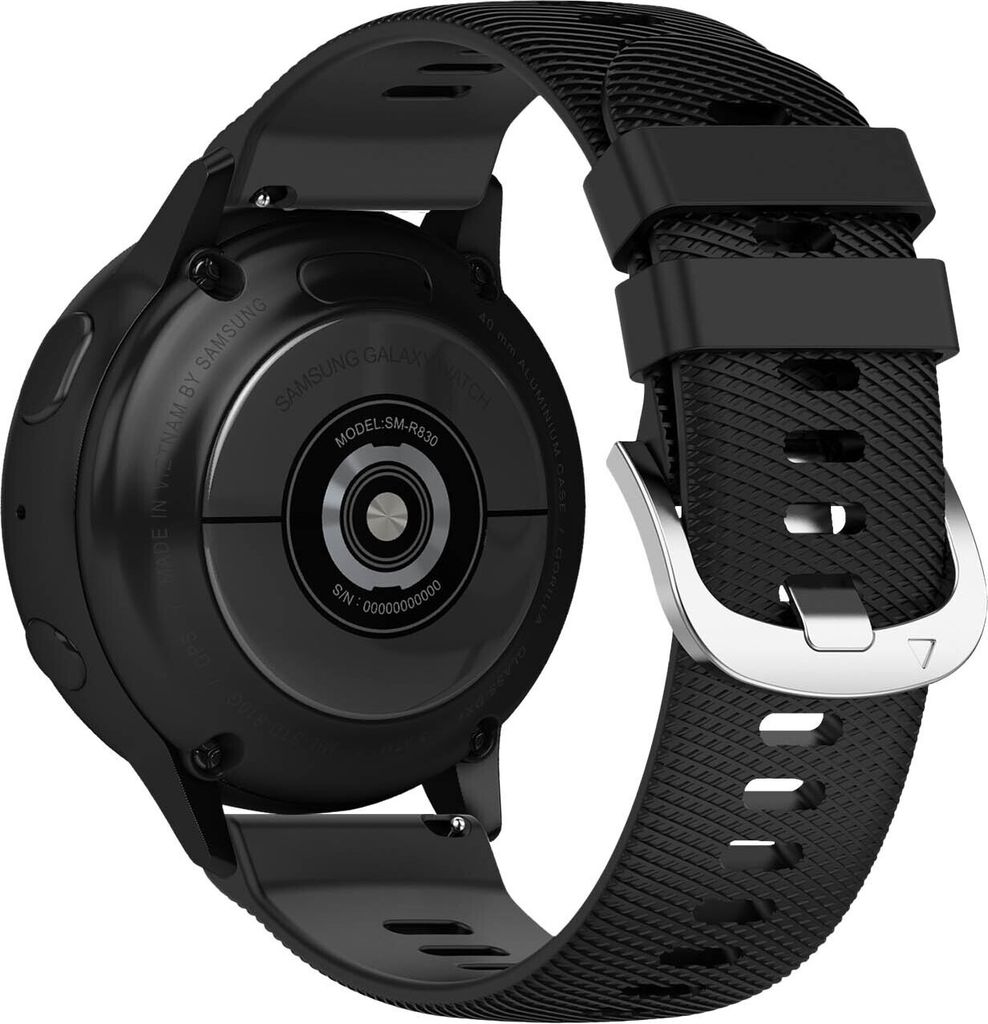 Armband für Samsung Galaxy Watch Active 2 40mm Silikon Schwarz