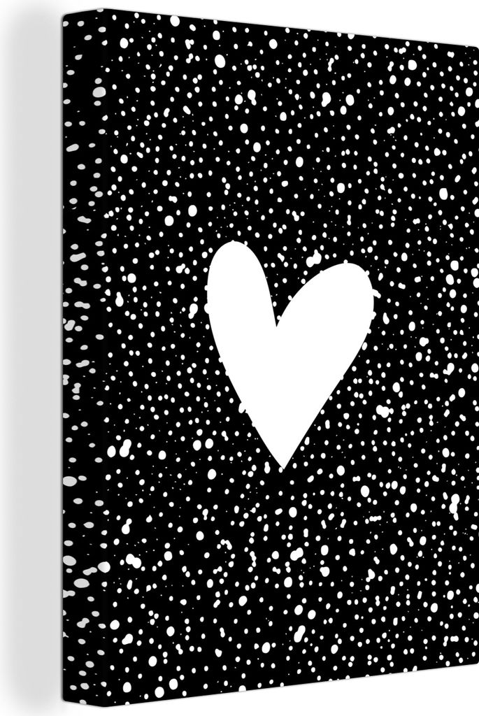 OneMillionCanvasses - Leinwandbilder - Bild auf Leinwand Wandbild Leinwandbild Design - Liebe - Herz, 30x40 cm, Kunstdruck Wandkunst Gemälde auf...