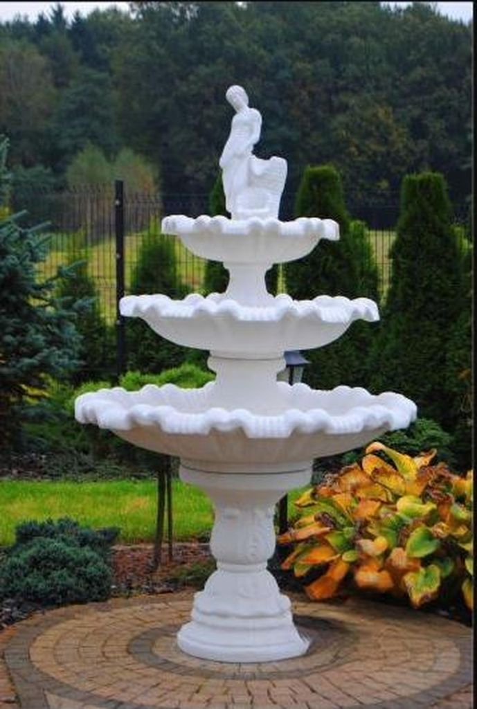 Springbrunnen Garten Teich Brunnen 217cm Steinbrunnen Gartenbrunnen Fontaine Neu