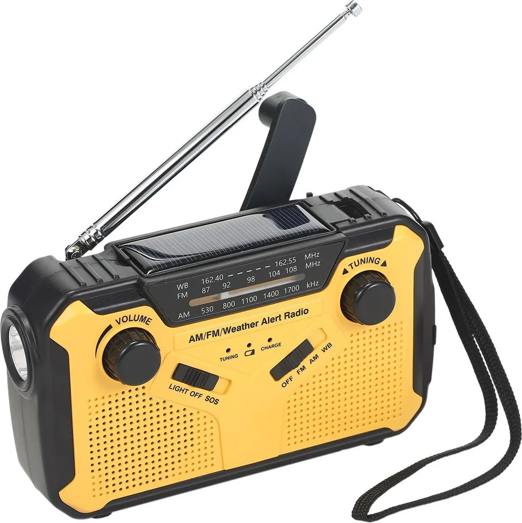 Radio d'Urgence Solaire Autonome avec Batterie 2500mAh et Port USB