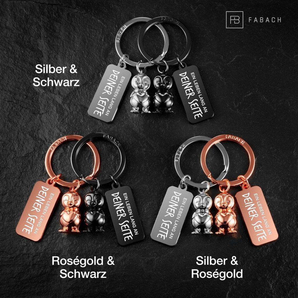 FABACH Pinguin Schlüsselanhänger für Paare - 2 Pinguine Produktbild 3