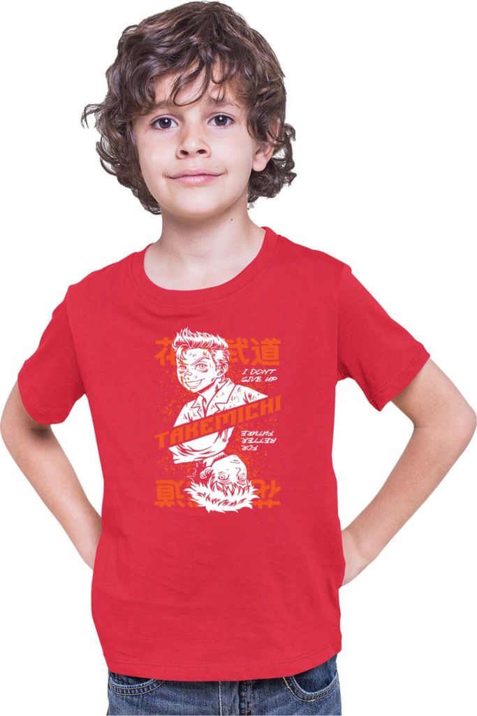 Kinder T-Shirt Japan Anime Manga Tokyo Anime Revengers Takemechi, 9-11 Jahr - 140 / Rot