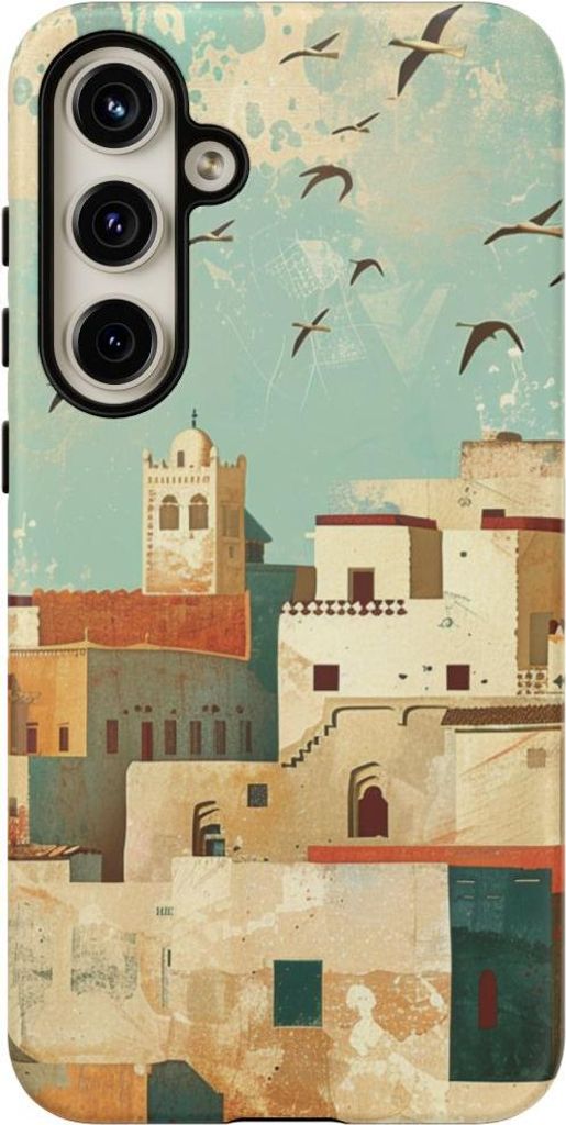 Küstenstadt im marokkanischen Stil – Hülle Kompatibel mit Samsung Galaxy S24 Plus