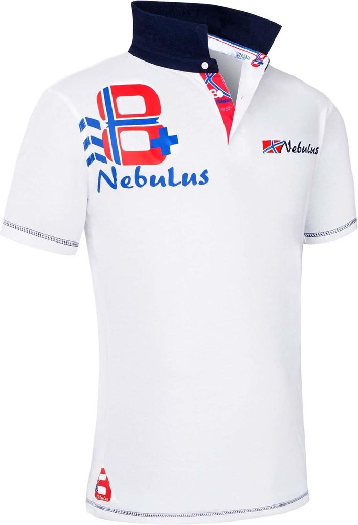 Nebulus Poloshirt TORE Herren, Poloshirt, Stehkragen, Hemd, P1222 - Herren, weiß, M