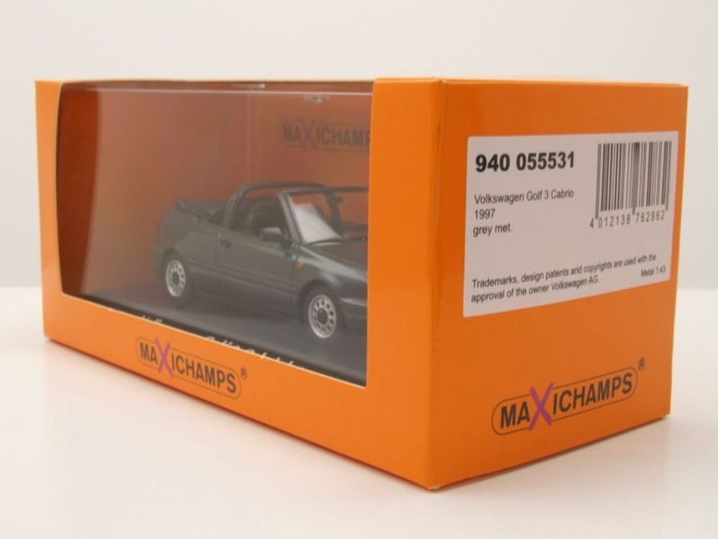 Maxichamps 940055531 VW Golf 3 Cabrio 1997 grau metallic Produktbild 10