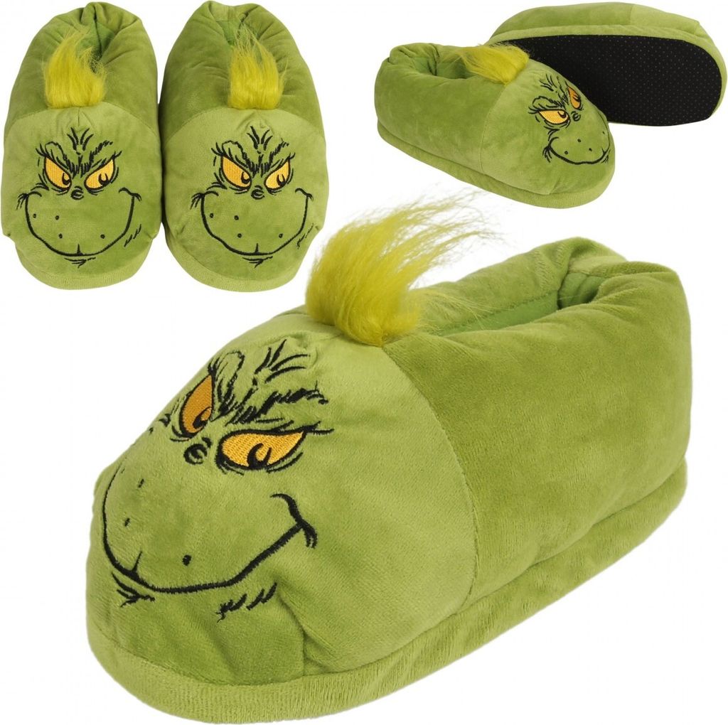 Grinch Zelené uni pantofle, teplé, měkké 41-42 EU Obrázek produktu 