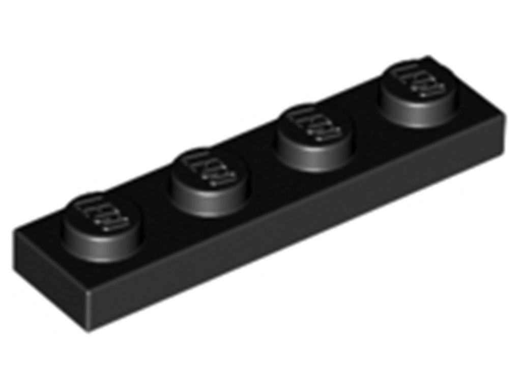 Lego® 1x4 Platte 3710 - 1 Stück Schwarz Produktbild 