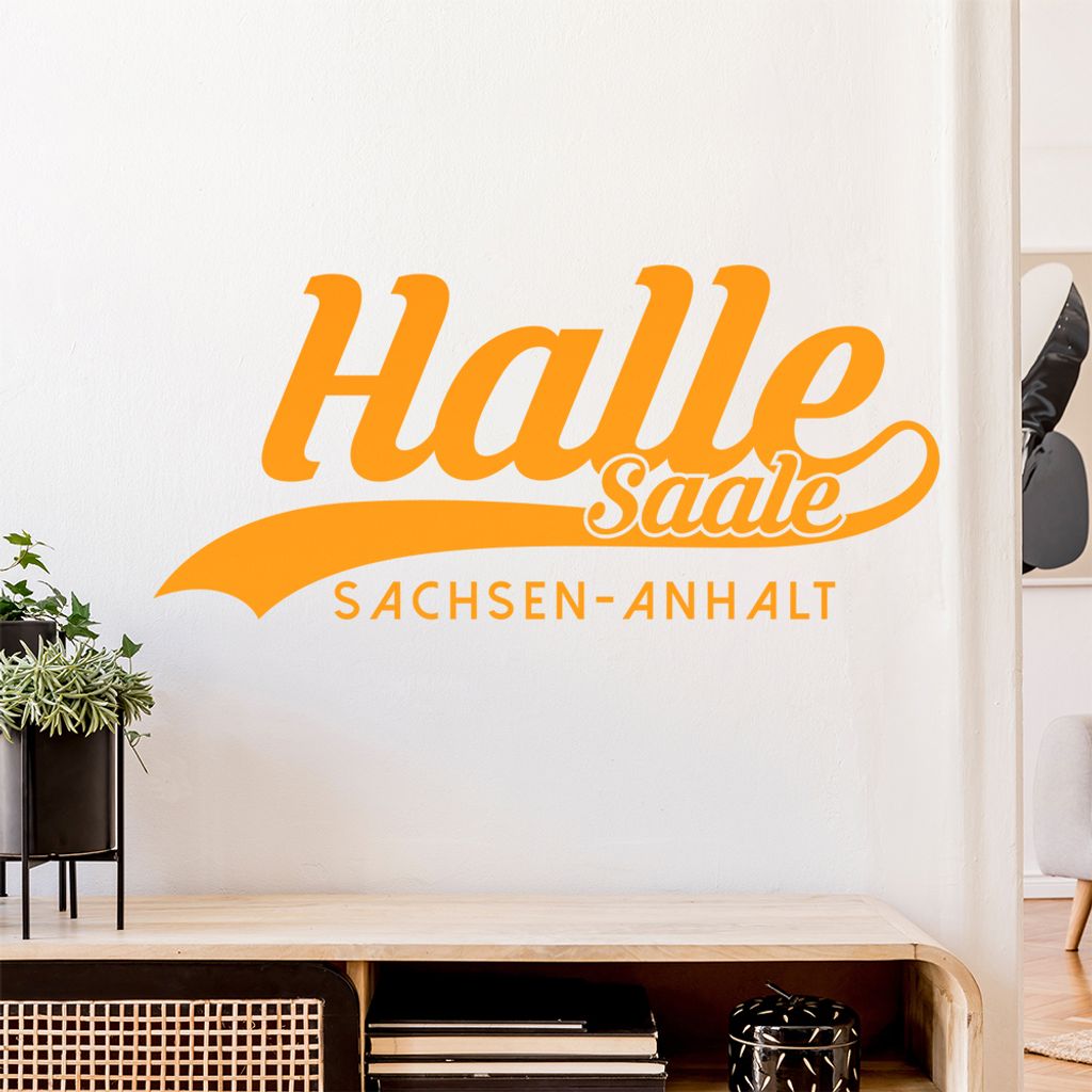 Halle Saale Sachsen-Anhalt Wandtattoo Wandaufkleber Wall Sticker - Dekoration, Küche, Wohnzimmer, Schlafzimmer, Badezimmer