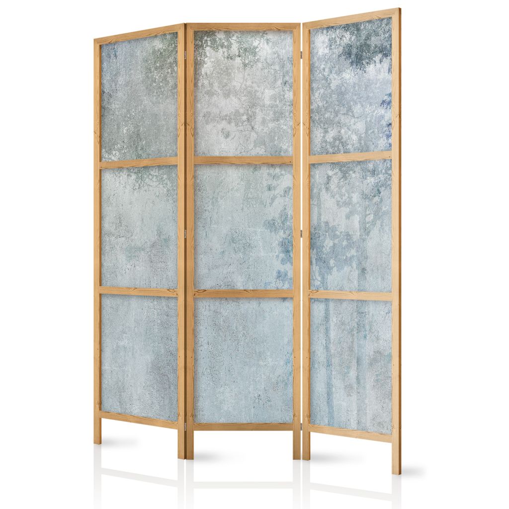 Paravent Bäume 135x171 cm 3-teilig einseitig eleganter Sichtschutz Raumteiler Trennwand Raumtrenner Holz Design Motiv Deko Home Office Botanik Nat...