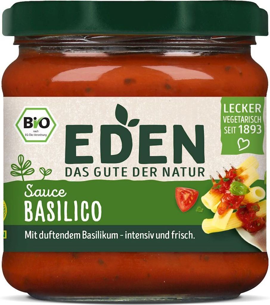 PARADAJKOVÁ OMÁČKA S BAZALKOU, 375 g - EDEN Obrázok produktu 