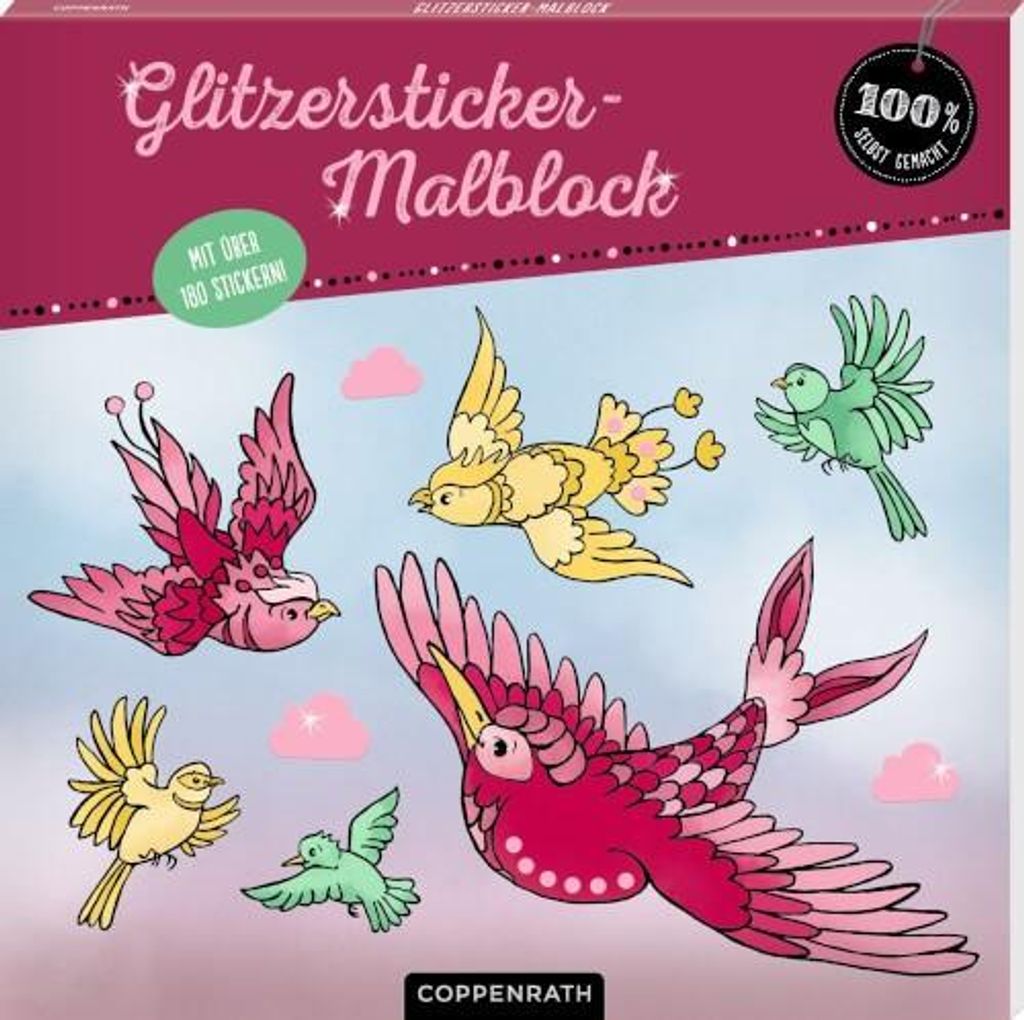 100% selbst gemacht - Glitzersticker-Malblock
