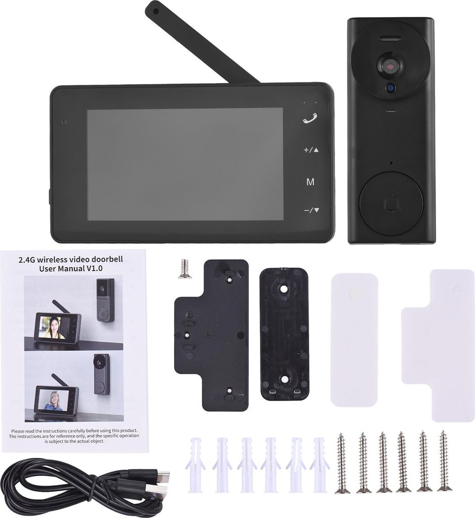 2,4 GHz bezdrátový videozvonek s 4,3" IPS monitorem, 170° Obrázek produktu 