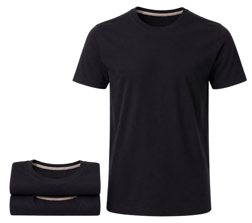 Mivaro Herren T Shirt 3er Pack Basic Rundhals aus 100% Produktbild 