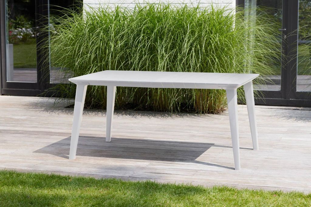 Allibert Lima Tisch Weiß - wetterfest, Garten-Esstisch, Produktbild 