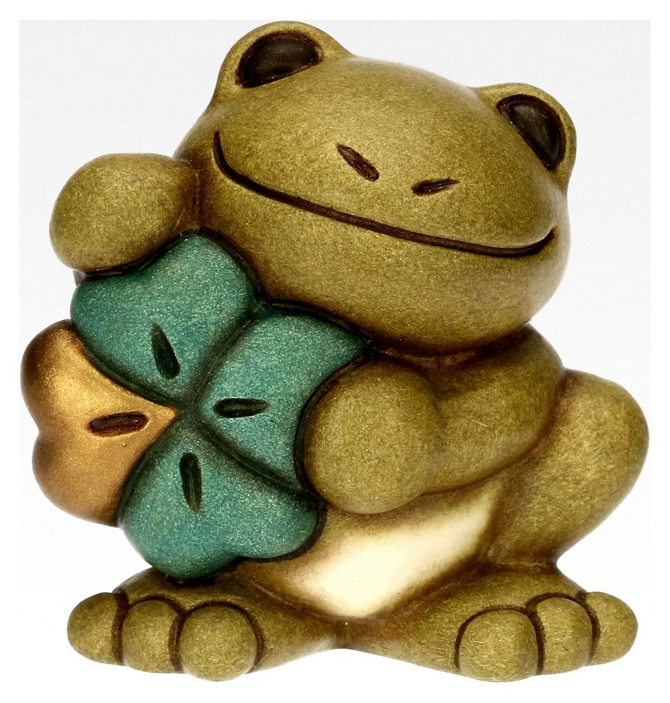 Mini Frosch Franky Glücksbringer - Keramik - Tierkollektion - 5,2 x 4,3 x 5,2 cm