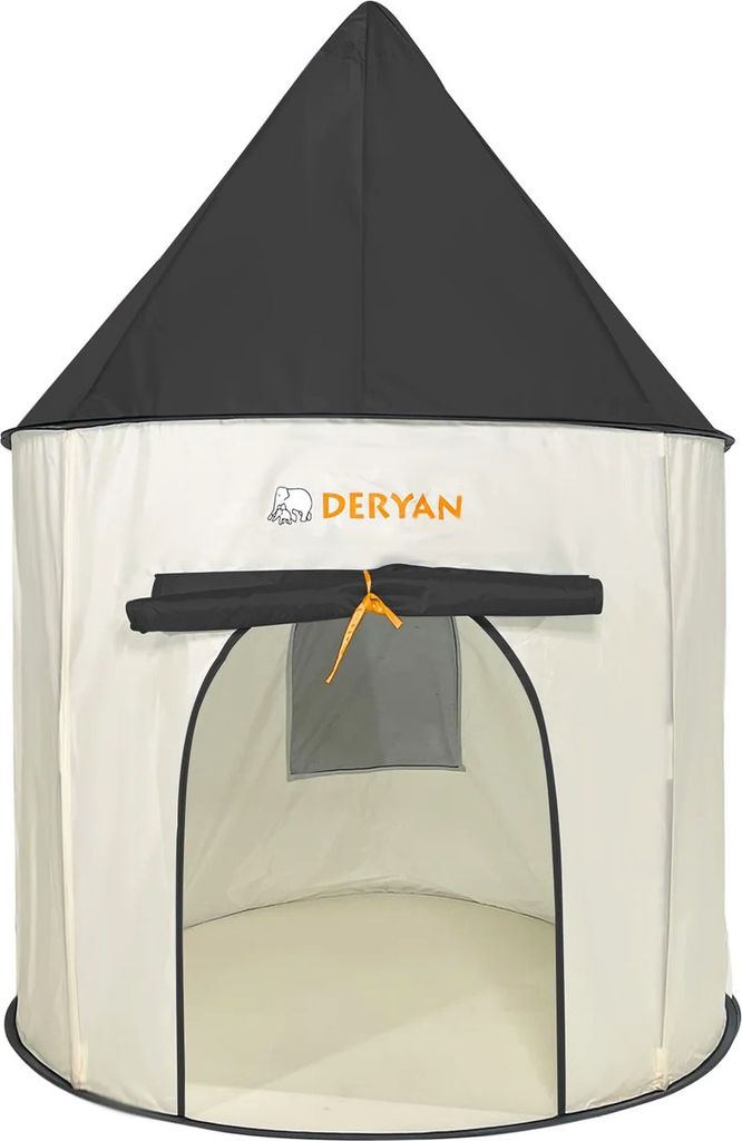 DERYAN XL Luxus Spielzelt - Spielburg - Creme