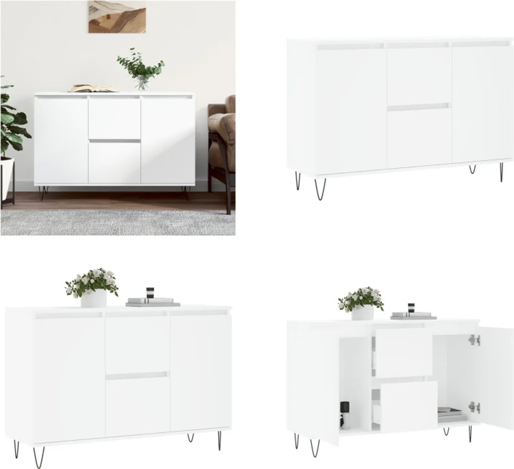 Madia Bianca vidaXL 104 cm | Mobile Soggiorno Design Scandinavo
