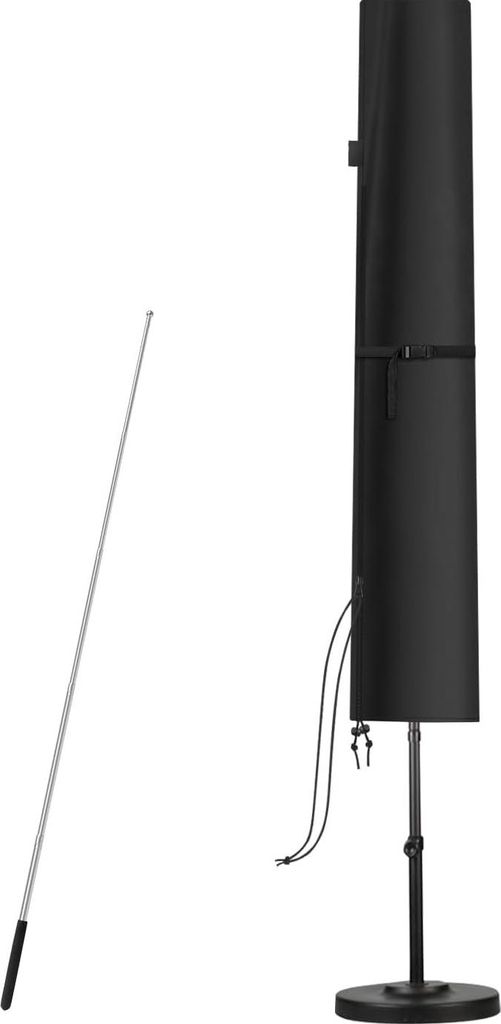 Schutzhülle für Schirm bis Ø 200 cm - Wetterfeste Outdoor-Abdeckhaube mit Stange