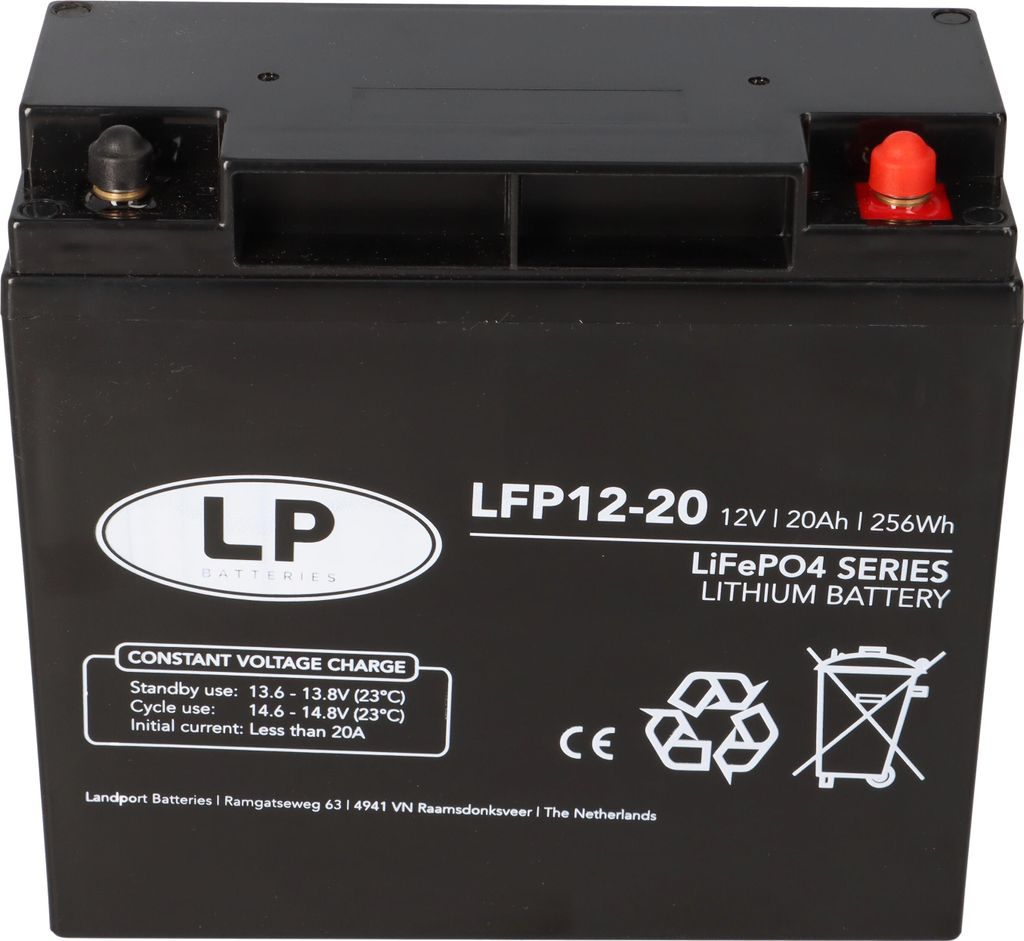 Landport LFP V12-20 Lithium-Batterie 12,8V 20Ah – Hochleistungsakku kompakt & sicher
