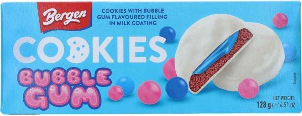 Bergen Cookies Bubble Gum 128g Produktbild 