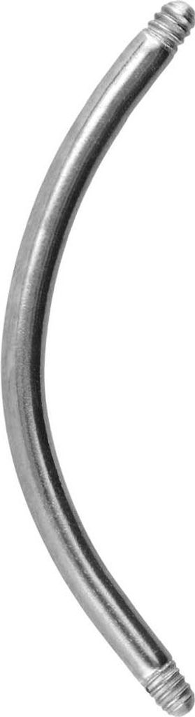 Bauchnabel-Piercing, Rook Piercing Chirurgenstahl Banane ohne Kugeln Silber Stablänge: 16mm | Stabstärke: 1,2mm