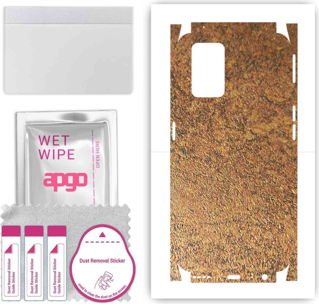 apgo Rückseite + Seiten Schutzfolie, Skin, kompatibel mit Realme GT 5G, Hinten Displayschutzfolie aus Vinylfolie, kratzfest, einfache Montage - Ro...