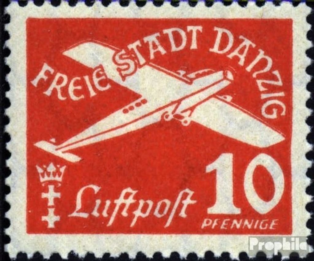 Briefmarken Danzig 1935 Mi 251 mit Falz Flugpost