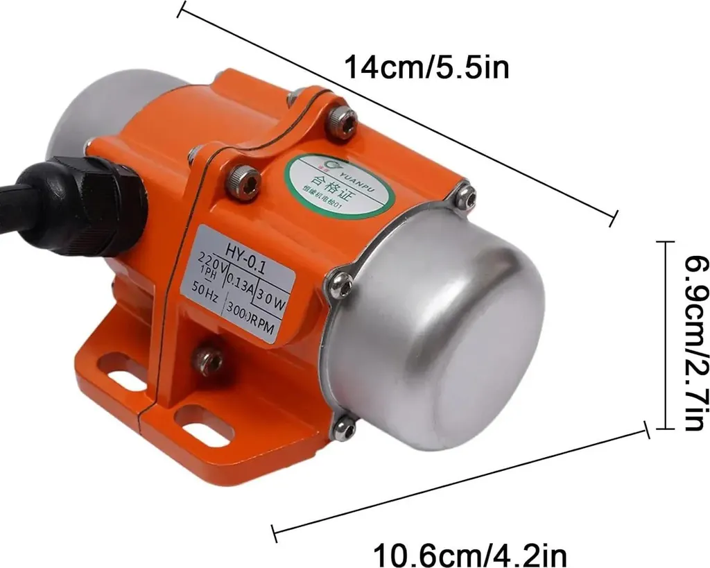 Motore Vibratore 220V 30W Alluminio - Per Calcestruzzo e Setacci - 2