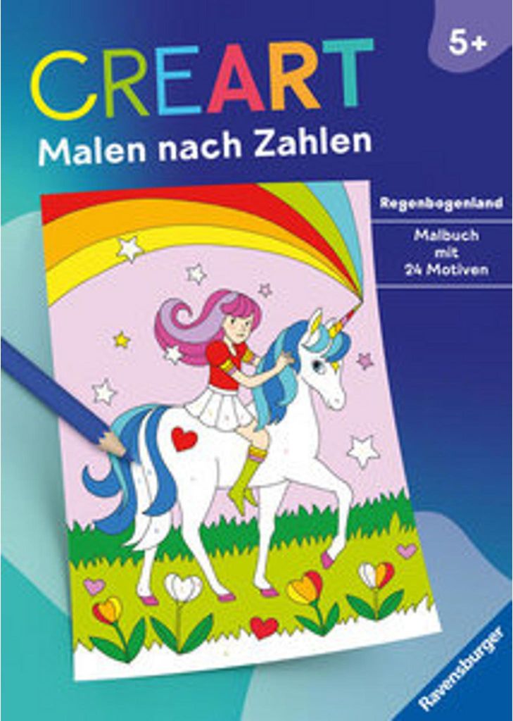 CreArt Malen nach Zahlen ab 5: Regenbogenland Immagine del prodotto 