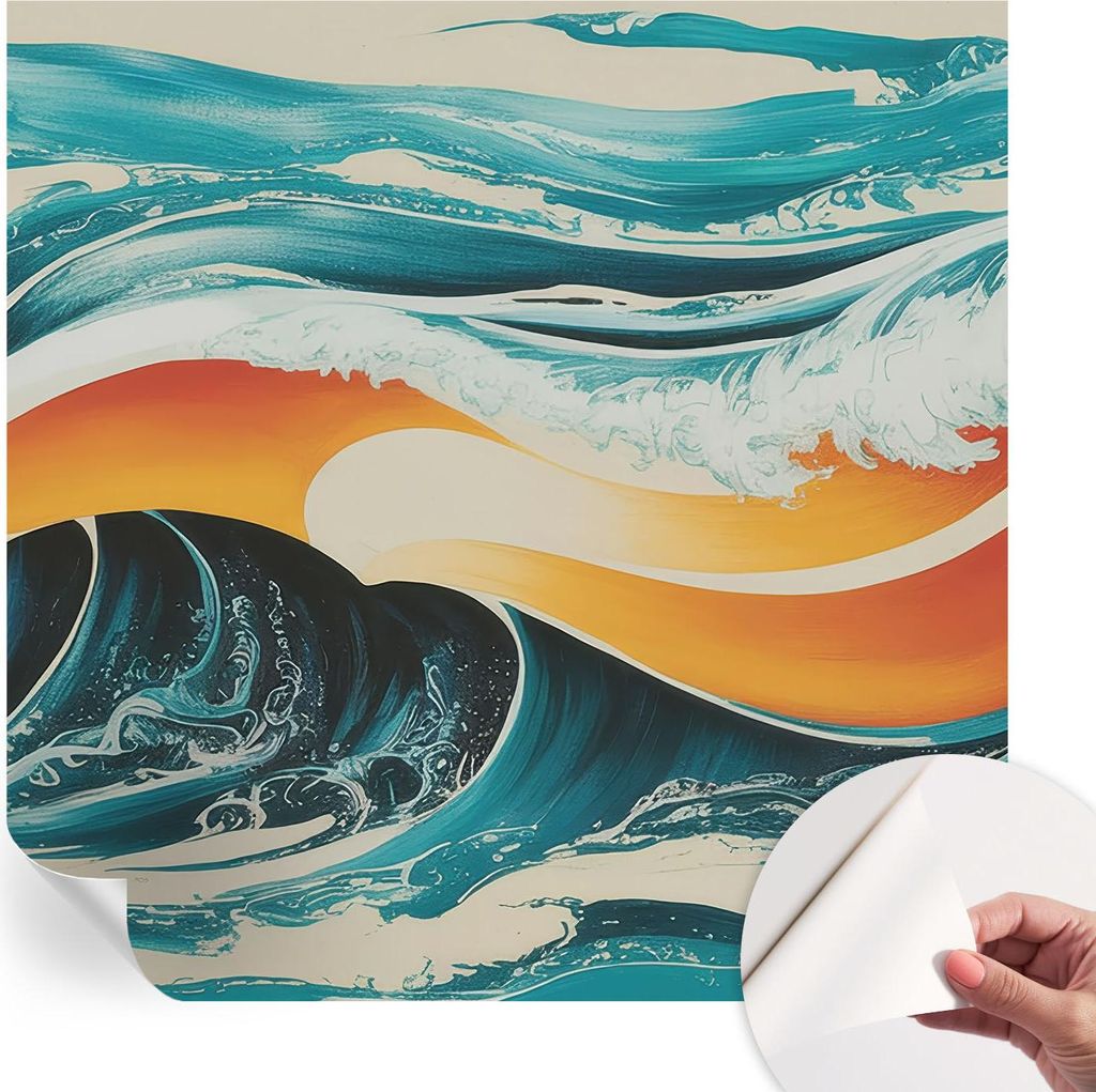 Selbstklebende Wandtapete - Dekorative Tapete für Wohnzimmer - Klebefolie für Wandbilder - Tapetenfolie für Wanddekoration - 250x250 cm - Abstra...