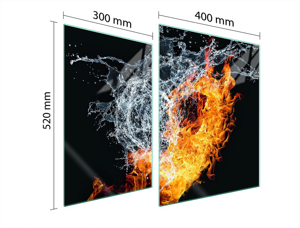 Glasschutzplatte Für Herd 70X52 Herz