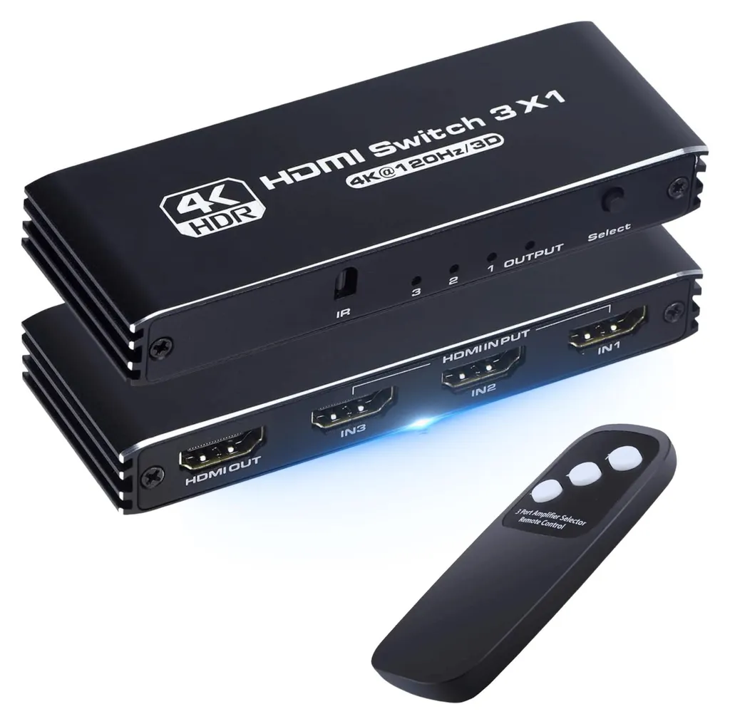 Switch HDMI 2.1 REAGLE 3x1 4K 120Hz 8K 60Hz - Résolution sans perte