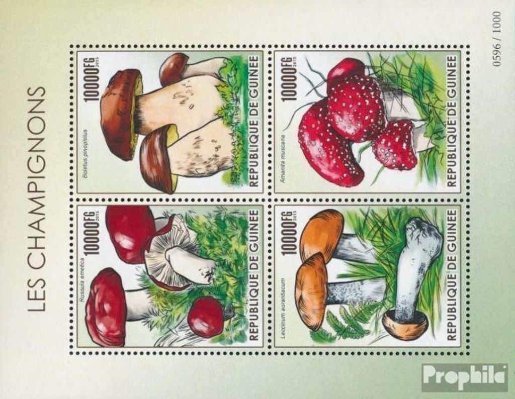 Briefmarken Guinea 2015 Mi 11283-11286 Kleinbogen (kompl. Ausgabe) postfrisch Pilze