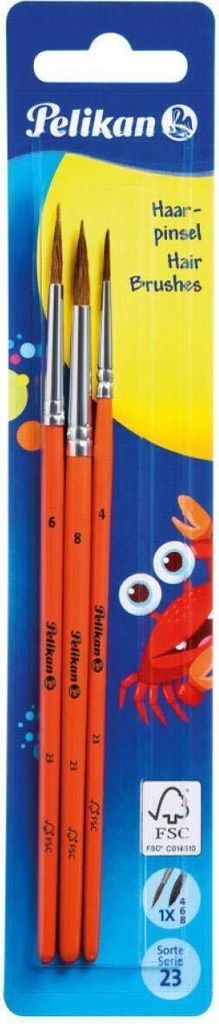 Pelikan 23 Pinsel-Set Größe 4, 6, 8, 3-teilig Produktbild 