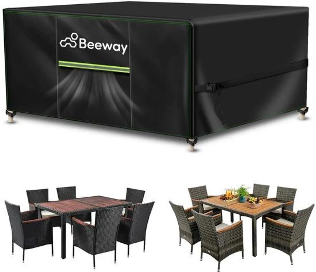 Housse de mobilier de jardin imperméable 185x122x72cm en Oxford 420D